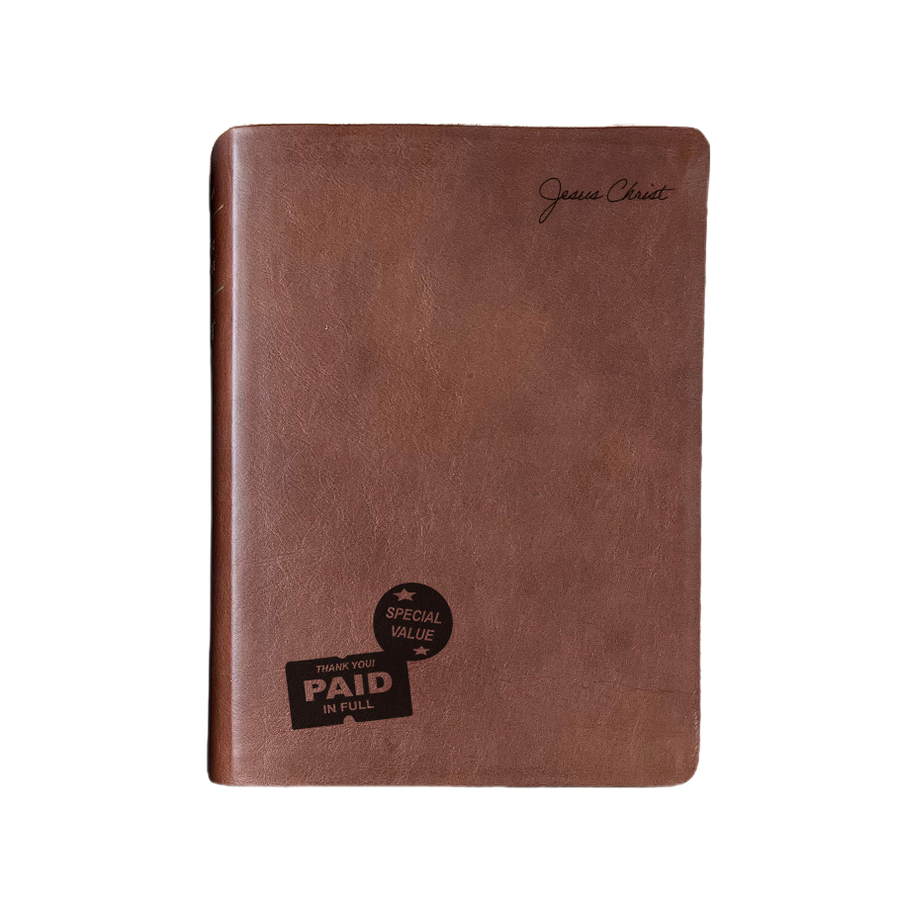 "PAID IN FULL" BIBLE WITH CUSTOM NAME