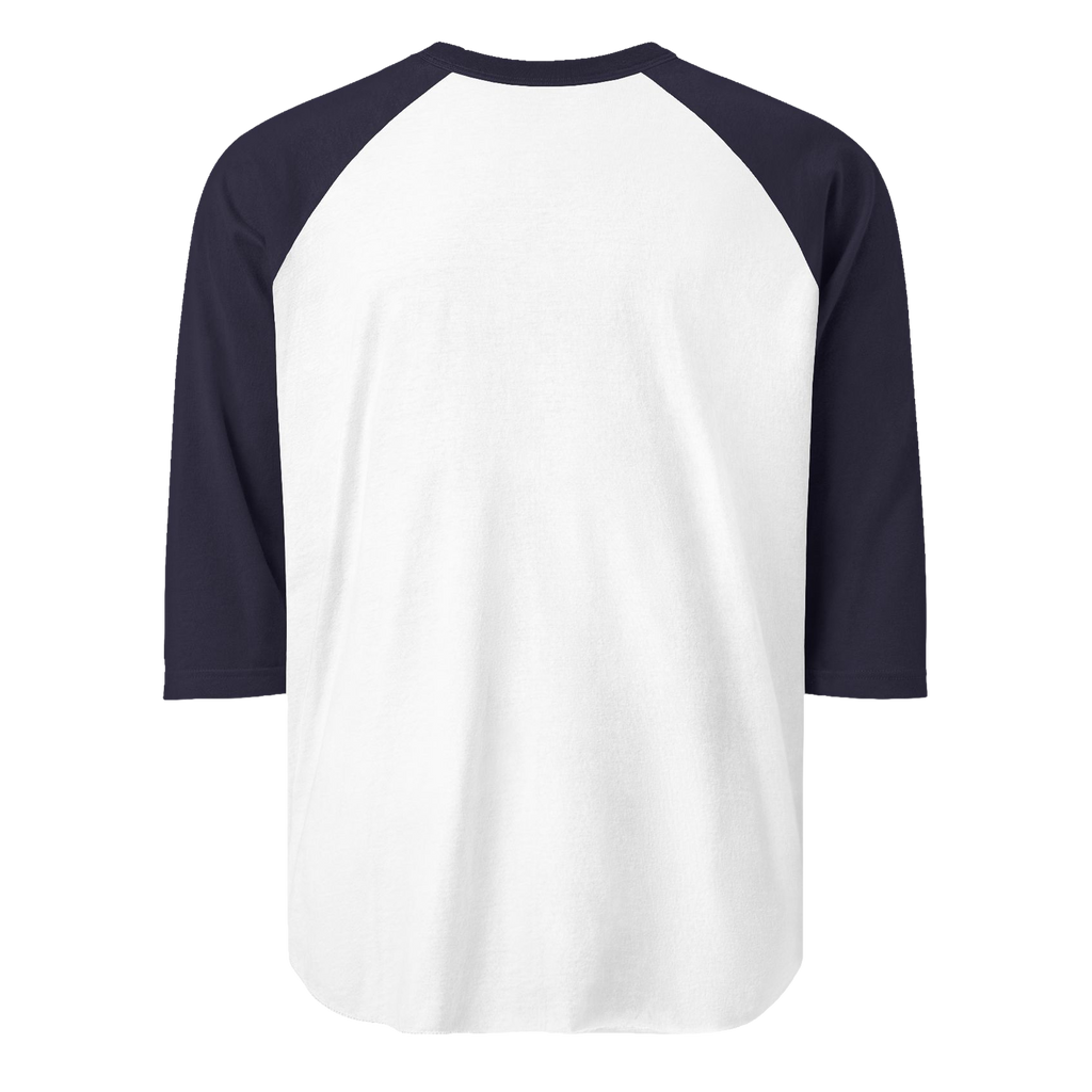 "IN JESUS WE TRUST" NAVY UNISEX 3/4 RAGLAN SHIRT