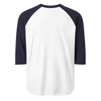 "IN JESUS WE TRUST" NAVY UNISEX 3/4 RAGLAN SHIRT