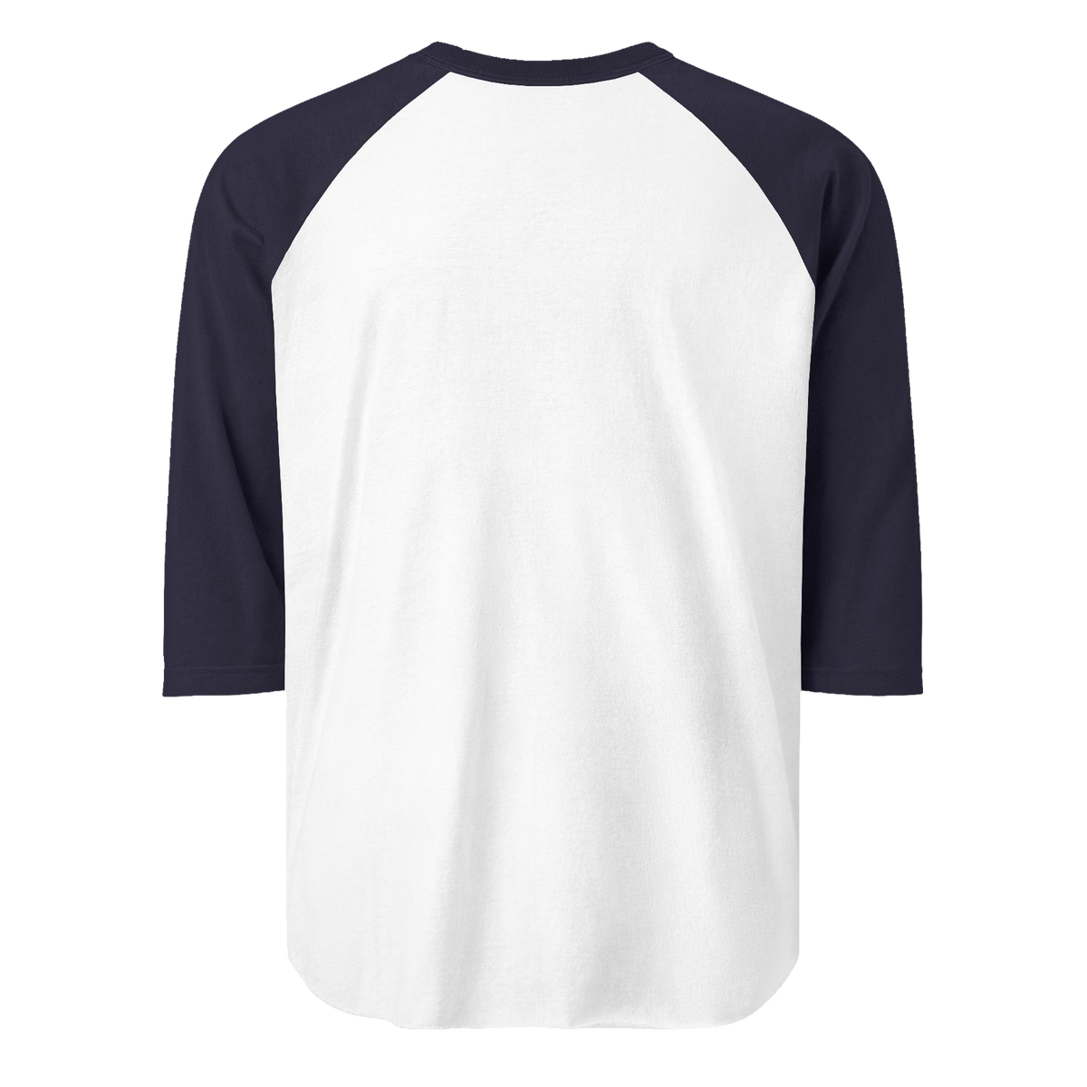 "IN JESUS WE TRUST" NAVY UNISEX 3/4 RAGLAN SHIRT
