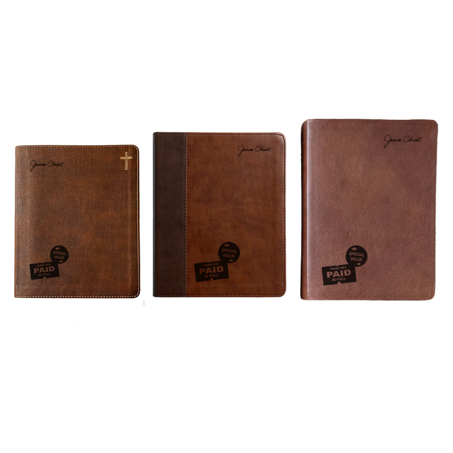 "PAID IN FULL" BIBLE WITH CUSTOM NAME