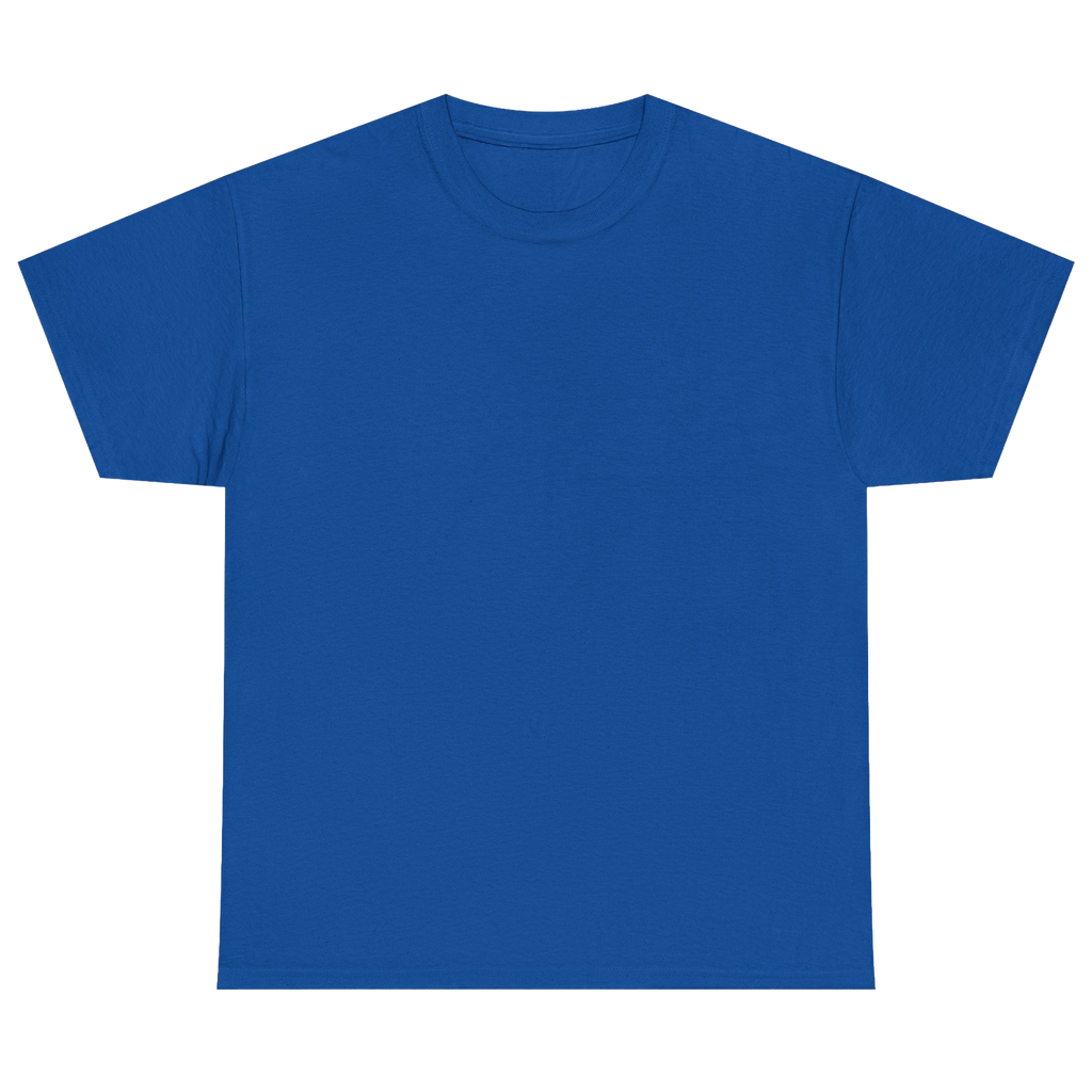A solid royal blue short-sleeve crewneck t-shirt displayed flat against a plain white background.