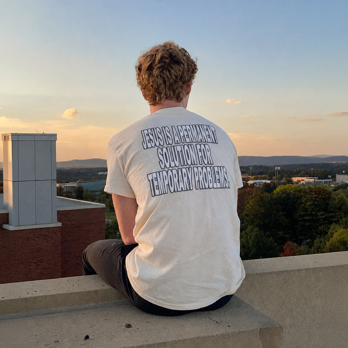 "PERMANENT SOLUTION" HEAVYWEIGHT UNISEX TEE